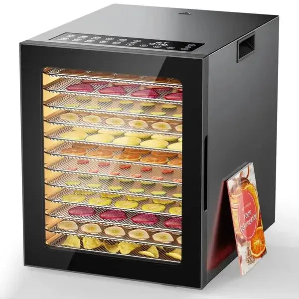 Food Dehydrator, Stainless Steel Food Dryer for Kitchen FD - 1008A 12 - Trays Teendow - Teendow Australia