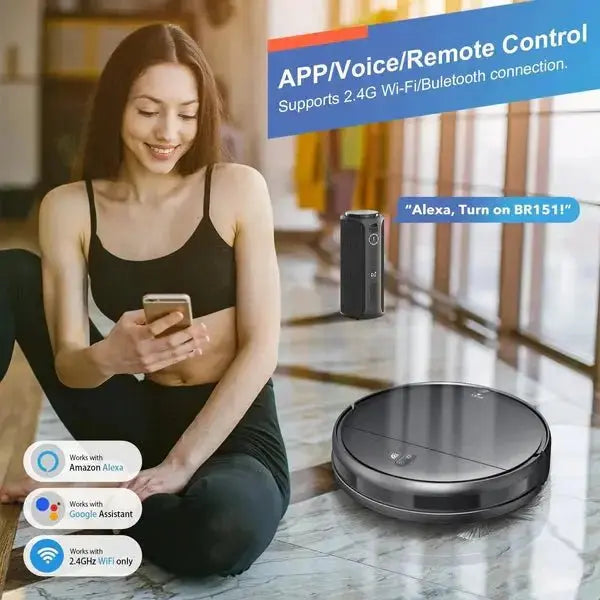 Robot Vacuum Mop Combo – BR151 WiFi, Alexei & App Control - Teendow Australia